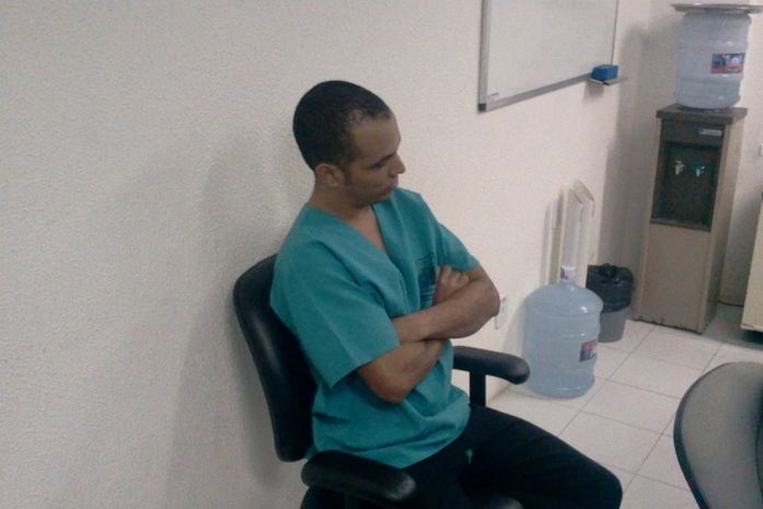 Caminhoneiro Luiz Alberto durante audiência de instrução