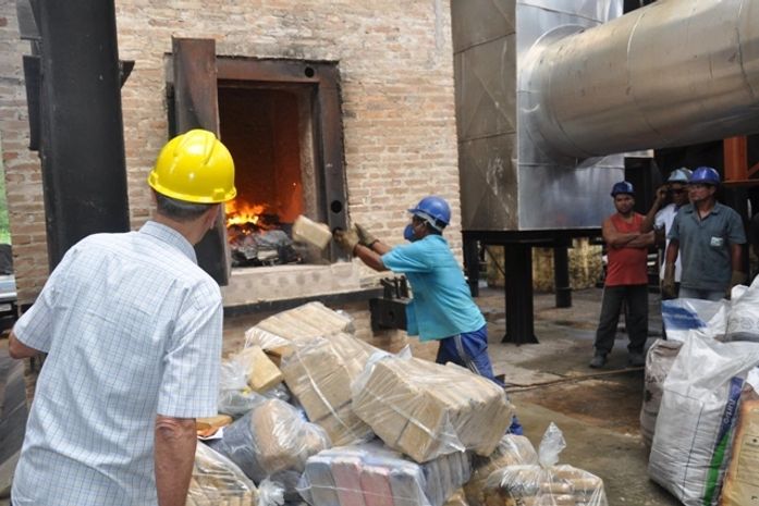 Droga foi incinerada 