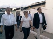 Governando Teotonio Vilela durante a vista da secretária nacional de segurança pública Regina Miki