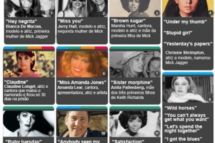 Nos 50 anos dos Rolling Stones, veja as mulheres da história da banda