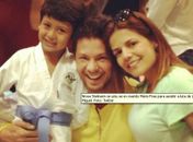 No Twitter, Nívea Stelmann posta foto ao lado do filho judoca