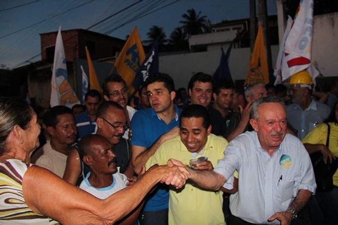 Senador Benedito, Rui e Marcelo(sorrindo) na caminhada do Farol