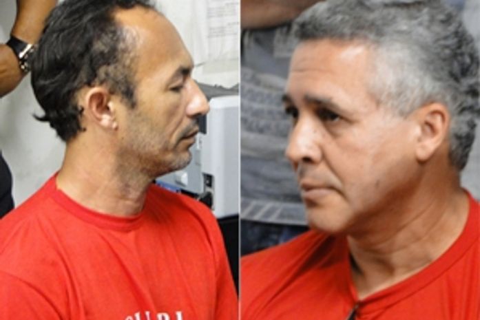 Jailson de Oliveira e Marcos Aparecido dos Santos
durante acareação em Belo Horizonte, em 2011.