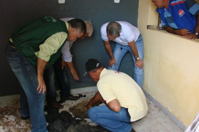 Técnicos do IMA analisaram solo embaixo da casa