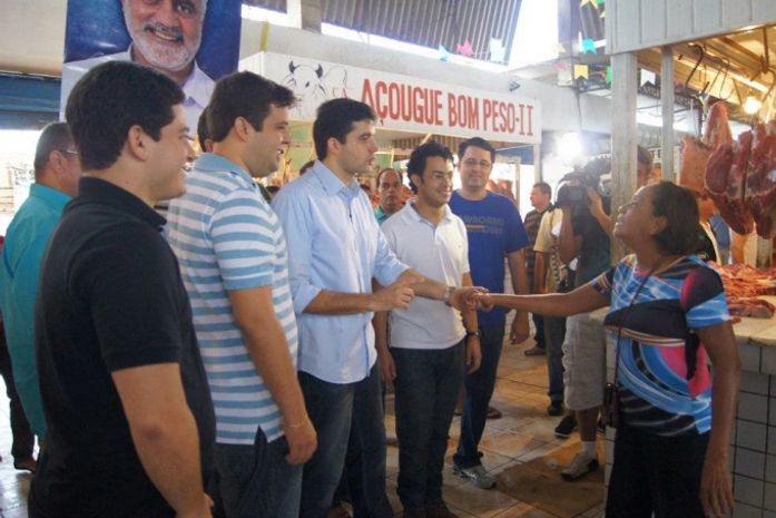 Rui e Marcelo no Mercado do Jacintinho
