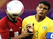 Brasil faz três no 1º tempo, leva sufoco no fim e vence Egito