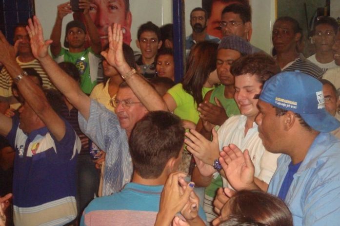 Zé do Pedrinho e Fernando Lyra em campanha na Atalaia