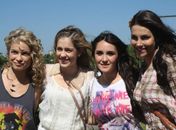 Lua, Sophia e Mel agitam dia de turista de Dulce María pelo Rio