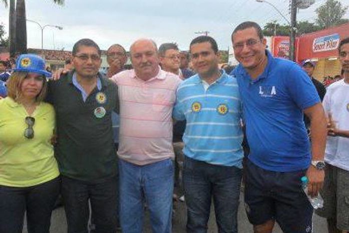 Carlos Alberto com sua tropa de choque Patricia Rocha, Tota eEdson na Chã do Pilar