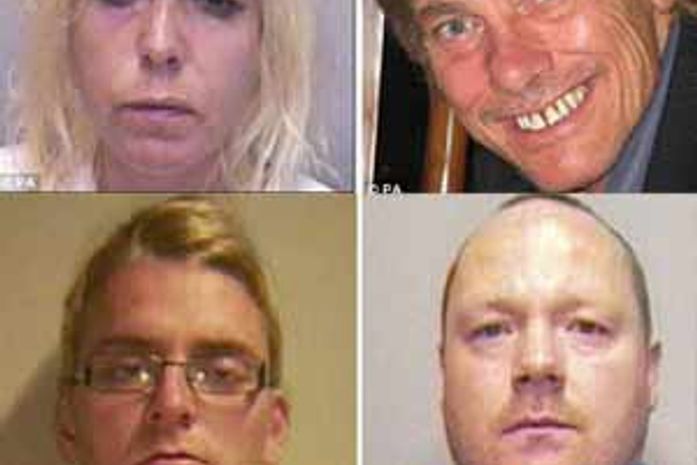 Na montagem, Charlotte (esq.) e seu marido, Clifford. Abaixo, Kelvin Dale e Stephen Shreeves