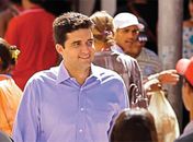 Rui Palmeira, sorridente, na sua campanha