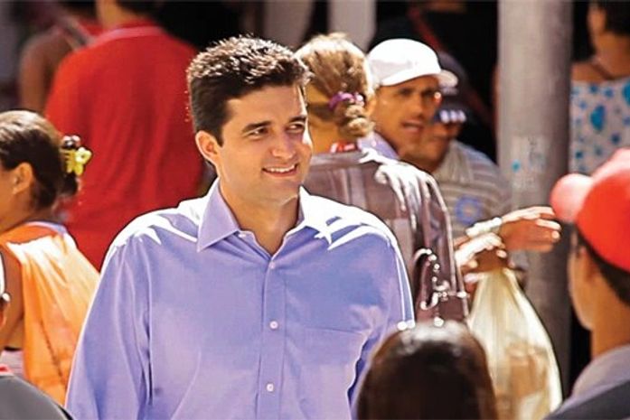 Rui Palmeira, sorridente, na sua campanha