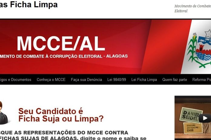 Alagoas Ficha Limpa já tem mais de 5 mil acessos. População faz denúncias