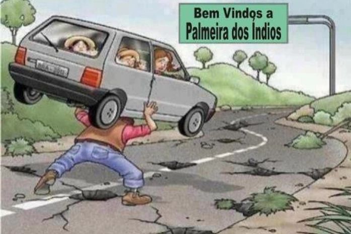 Rodovia que liga Arapiraca à Palmeira dos Índios: Os buracos e os “catabius”.