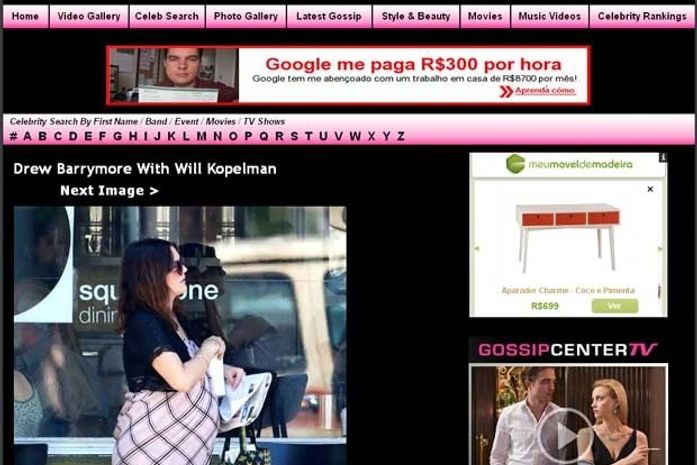 Site mostra Drew Barrymore com barrigão dias antes de dar à luz