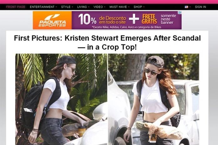 Site divulga primeira foto de Kristen Stewart após escândalo de traição