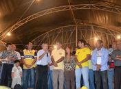 Senador Benedito quando falava no comicio de Dinho do Leite