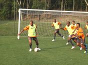 Treino do CRB em Atibaia.