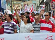 Ronaldo Medeiros com Patricia nas ruas de P.dos Indios