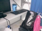 Monitor,impressora e drogas foram apreendidas com o acusado