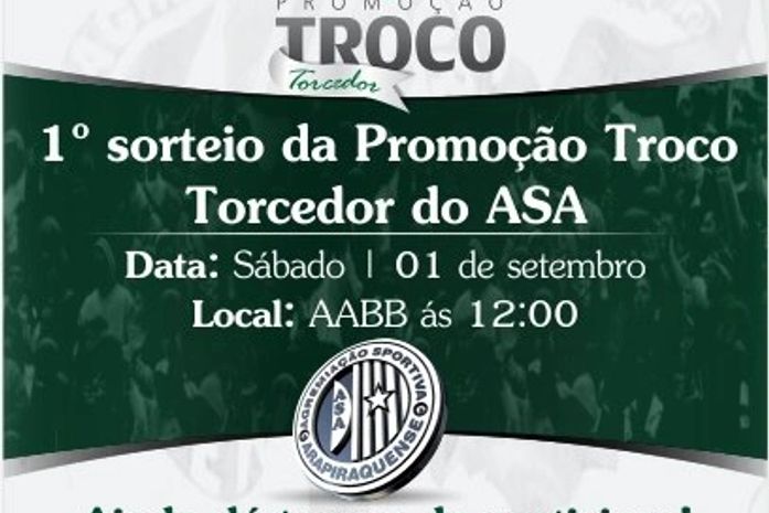 Em projeto "diferente", diretoria do ASA realiza sorteio "Troco Torcedor"