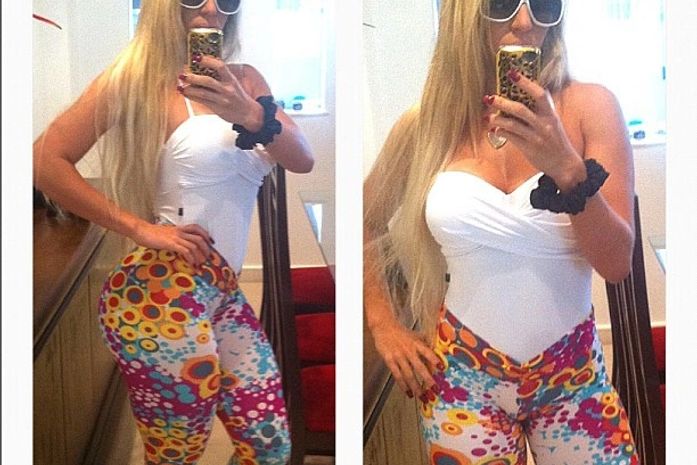 Com 105cm de bumbum, Andrea de Andrade mostra seu look para malhar