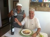Nonô e sua cozinheira Salete