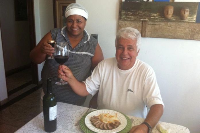Nonô e sua cozinheira Salete