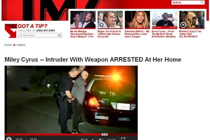 Homem armado com tesouras invade casa de Miley Cyrus nos EUA