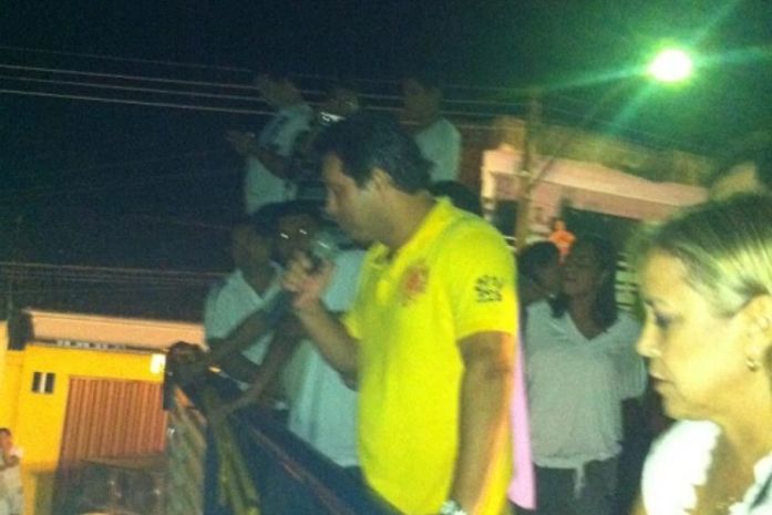 Mauricio Quintella no comicio de Junior Pedro em São Luiz