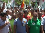 Deputado Romário em caminhada com Jeferson Morais