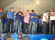 Luiz Dantas no palanque de Junior Ernesto em Jacaré dos Homens