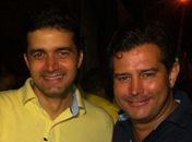 O tucano Rui Palmeira e o republicano Mauricio  Quintella na Caminha da Santa Lúcia  