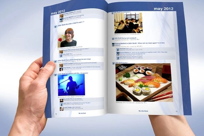Transforme seu Facebook em um livro impresso.