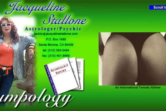 Jacqueline Stallone faz previsões através do estudo das nádegas dos clientes.
