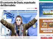 Cantor do Oasis é expulso do Bernabéu por mau comportamento