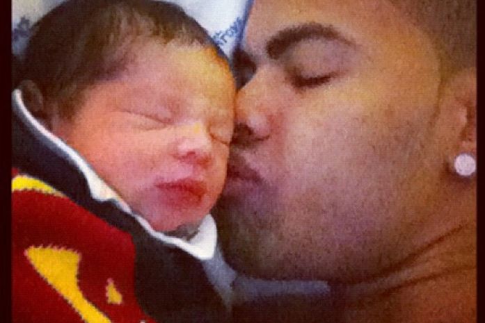 Dentinho com o filho.