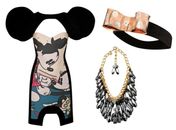 Vestido Richard Nicoll, colar Tatty Devine e cinto de Tatty Devine 