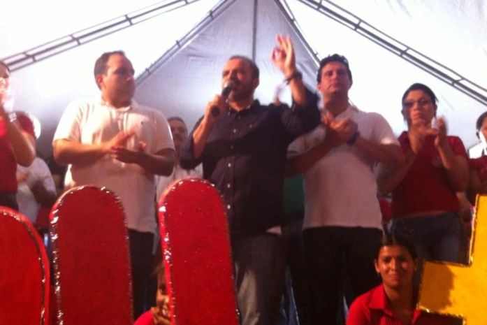 Renatinho, Jeferson e Mauricio Quintella juntos no Pilar