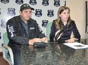 Chefe de Operações Paulo Rufino e a delegada Ana Luiza Nogueira