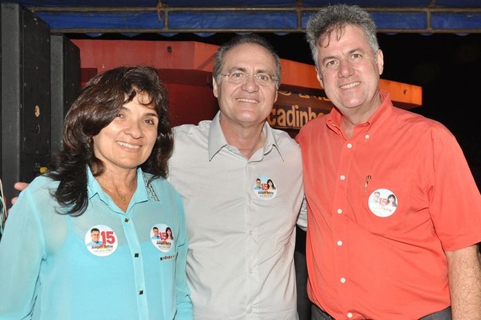 Dalva (vice), senador Renan e Joaquim Beltrão