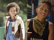 À esquerda, Jaden Smith no filme 'À procura da felicidade', de 2006, e à direita, no clipe de 'The coolest', de 2012