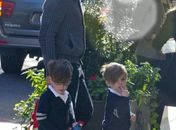 Ricky Martin leva os gêmeos à escola em Nova York