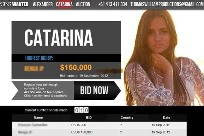 Catarinense leiloa virgindade e lances já chegam a mais de US$ 150 mil