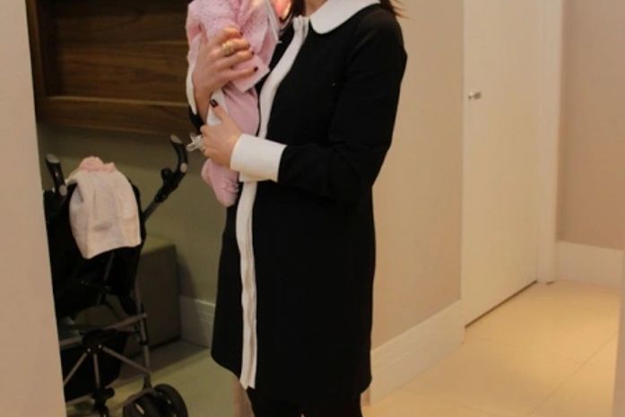 Mel Lisboa aparece pela primeira vez com a filha