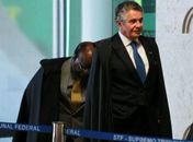 Ministros Joaquim Barbosa e Marco Aurélio Mello 