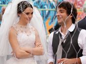 Reta final: Casamento duplo! Elano e Cida se casam junto com Rosário e Inácio