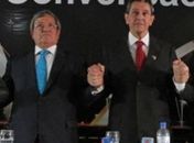 Benito Gama de mãos dada com Roberto Jefferson