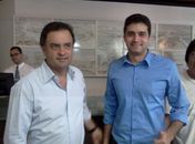 Senador por Minas Gerais, Aécio Neves, e candidato a prefeito, Rui  Palmeira 