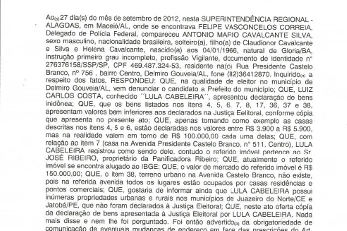 PF recebe denúncia contra prefeito candidato à reeleição